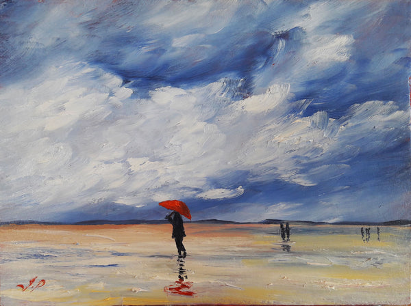 Saunton Beach Red Brolly