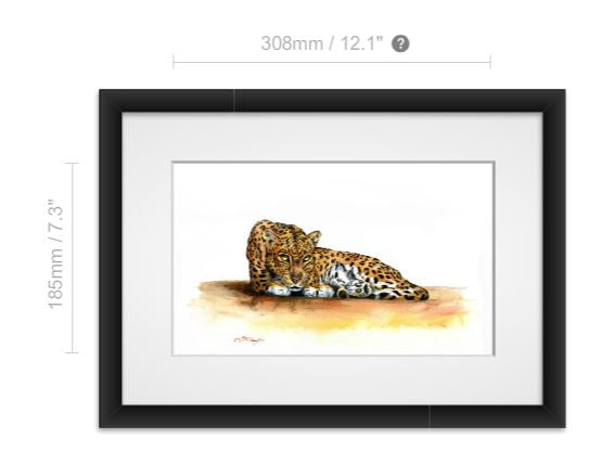 Watercolour Leopard painting