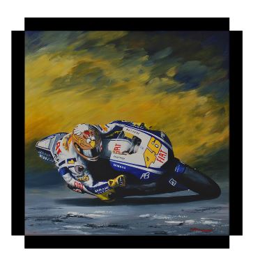 Canvas print Valentino Rossi by J P McLaughlin